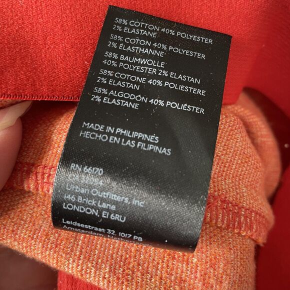 Maeve by Anthropologie Pants Womens Medium Orange Red The Margot Flare Plaid - Picture 12 of 13